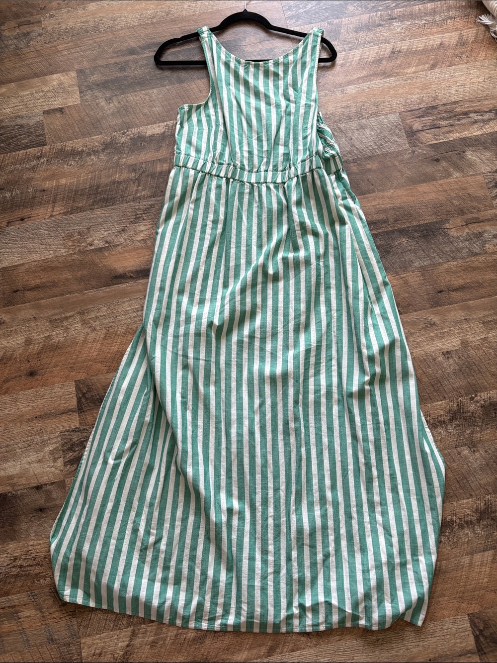 Universal Thread Mint Green and White Striped Maxi Dress